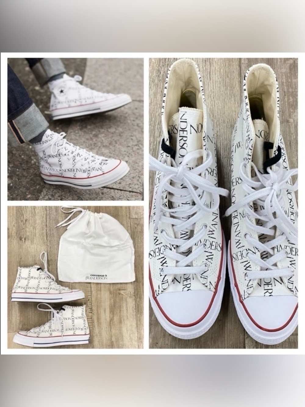 CONVERSE X JW Anderson Logo High-Top Sneakers